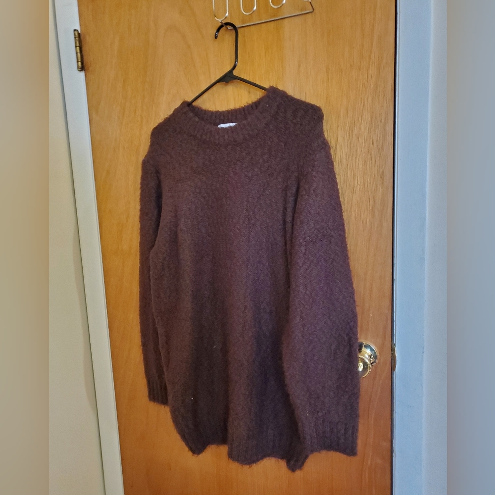 Topshop brown tunic length sweater size  4-6